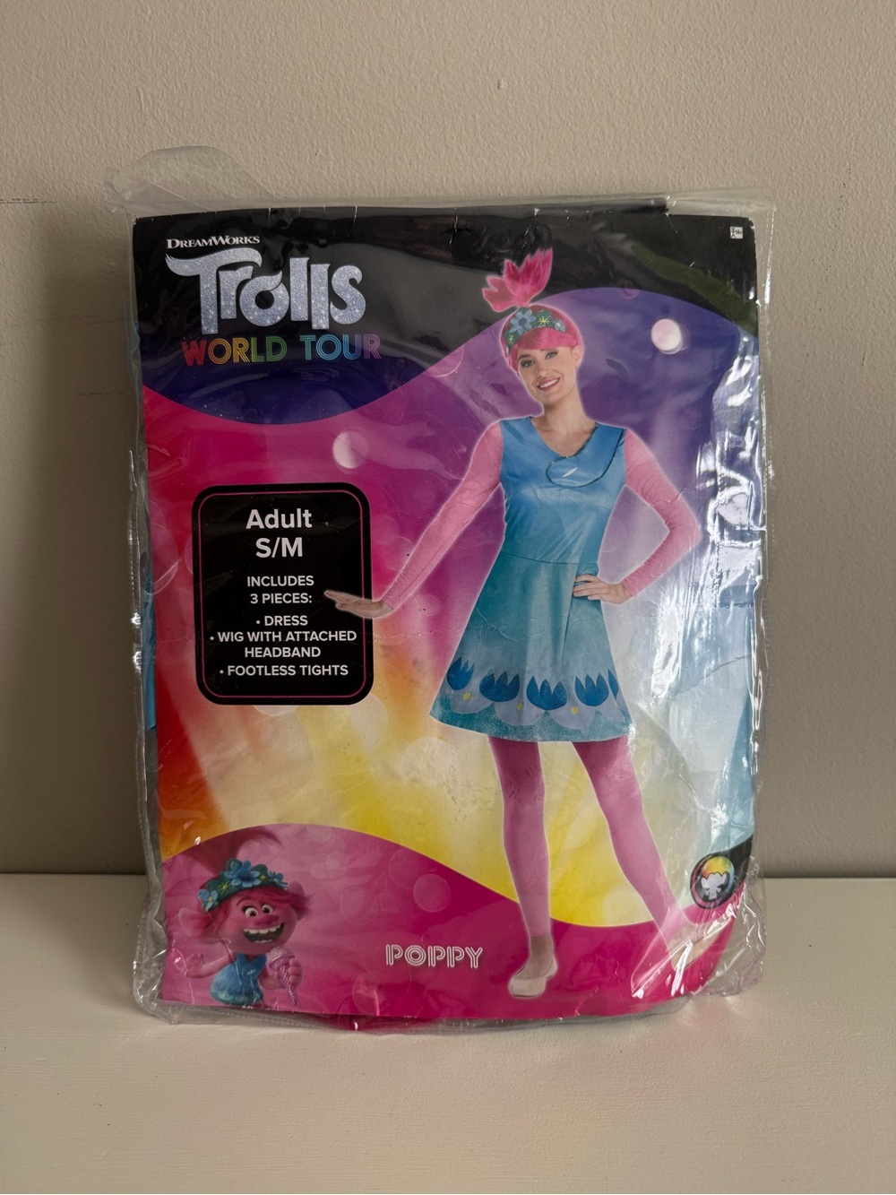 DreamWorks Trolls World Tour Poppy Adult Costume S/M Official Licensed Halloween